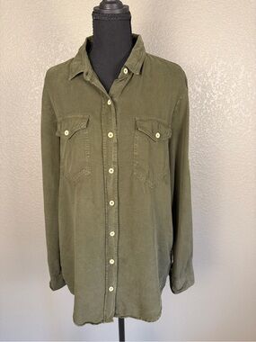 Athleta Olive Utility Shirt